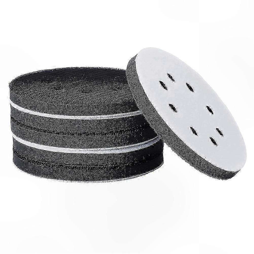 6-Pack 5" 8-Hole Soft Sponge Interface Pads for Hook & Loop Sanding Discs