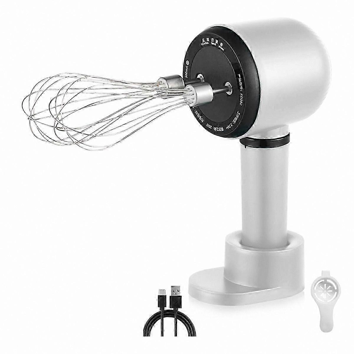 Rechargeable Cordless Hand Mixer with 3 Speeds & 2 Whisks for Baking, Cooking, and Cake Mixing Portable Electric Whisk Tool