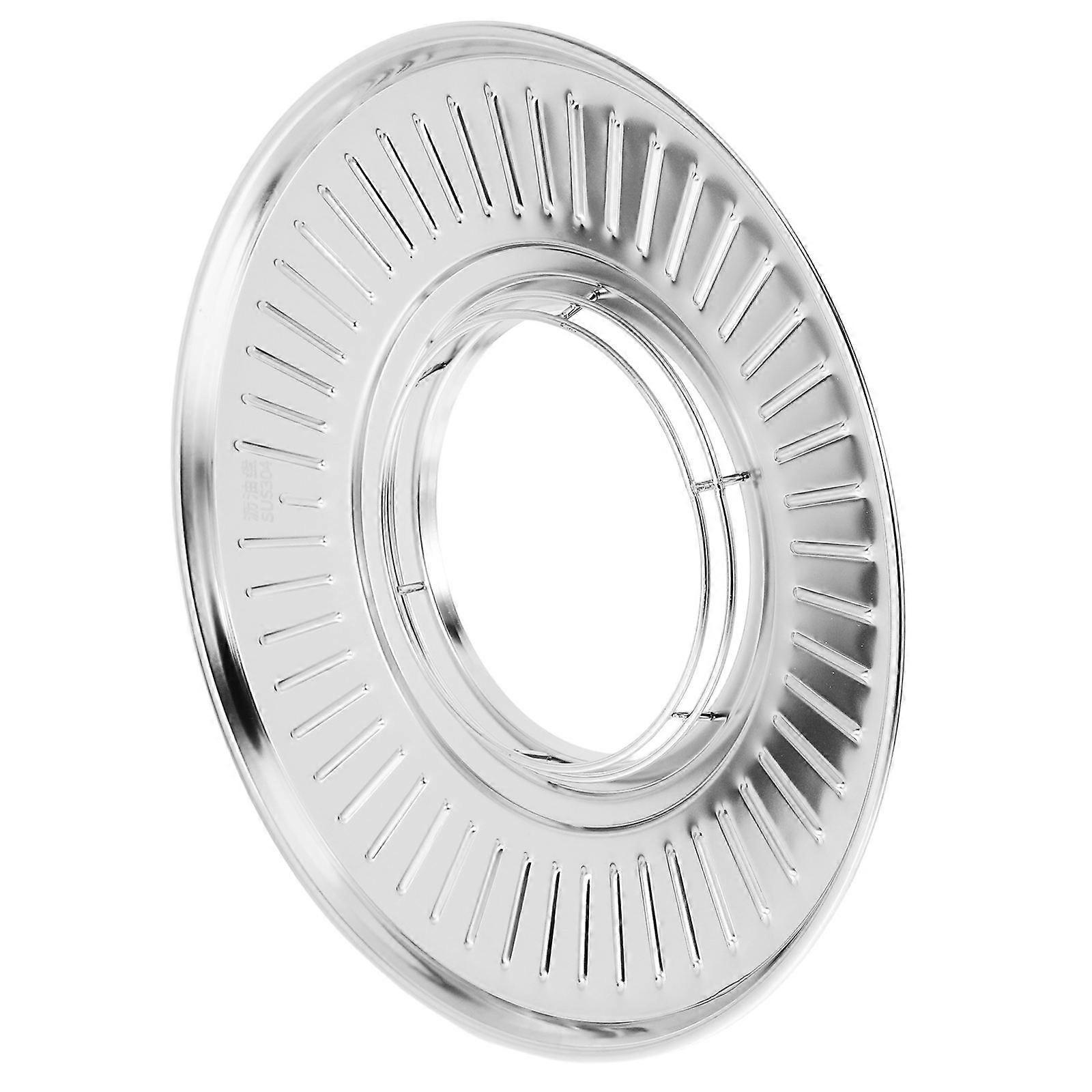 It sounds like you're referring to a **stainless steel oil control plate or frying drainer**, commonly used in kitchens—especially for cooking