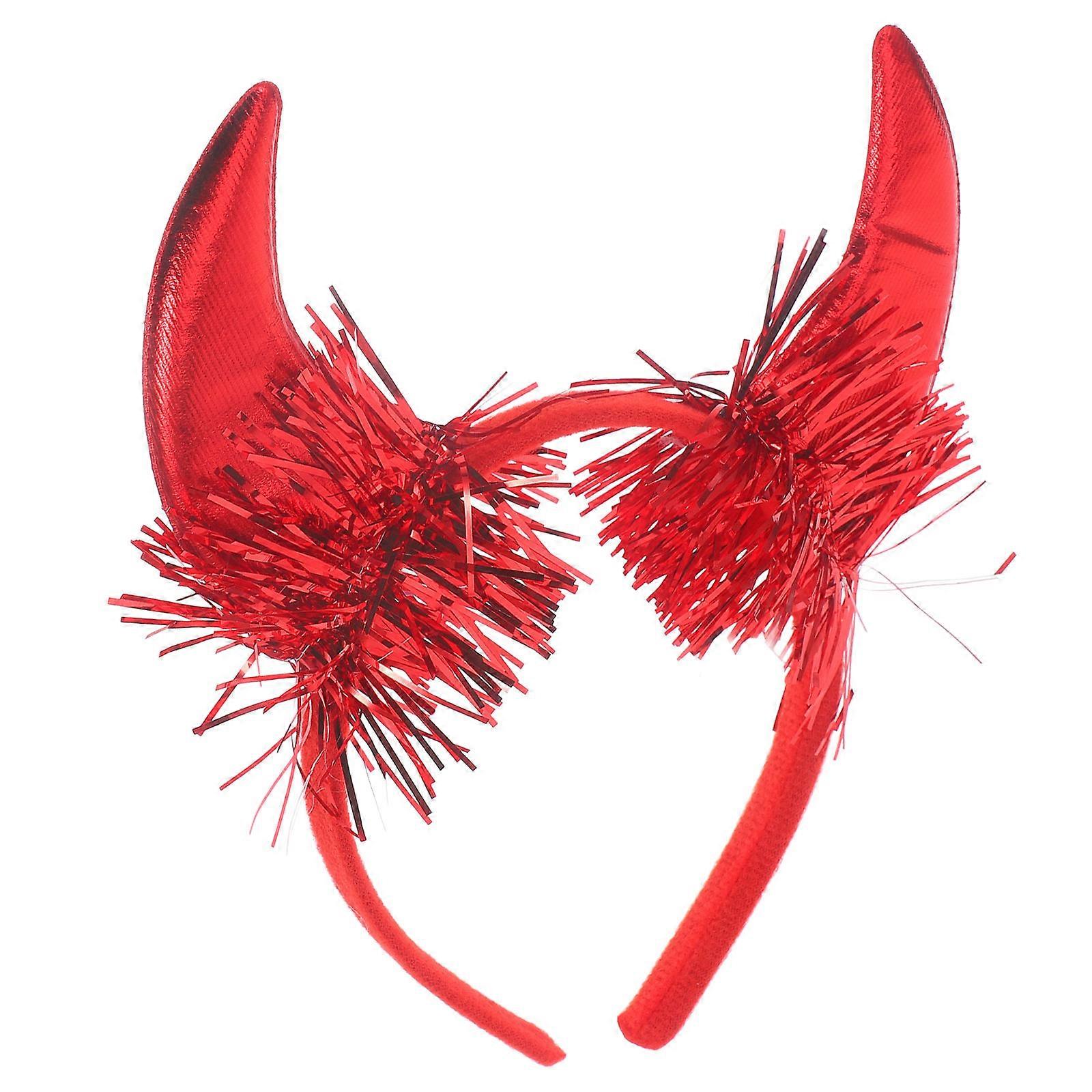 Women's Halloween Accessory Red Horn Headband With Unique Shape For Halloween Celebrations 1 Set