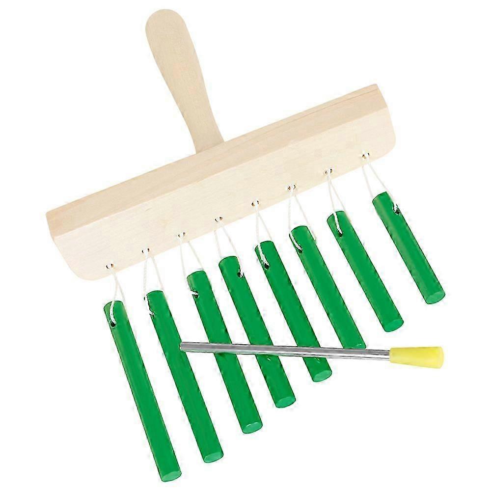 أجراس الإيقاع اليدوي رنين الرياح 8 نغمات أنبوب الألومنيوم المصممة لتعليم الموسيقى للأطفال مجموعة
