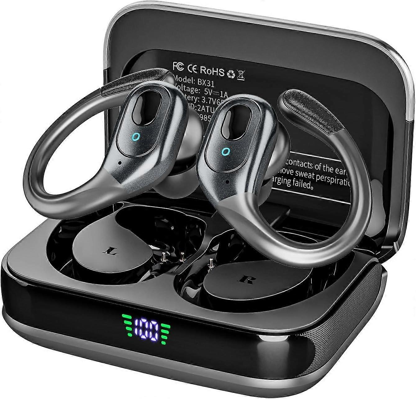 BX31 Bluetooth 5.3 Earbuds, 75H Playtime, IPX7 Waterproof, Wireless Headphones for iOS/Android