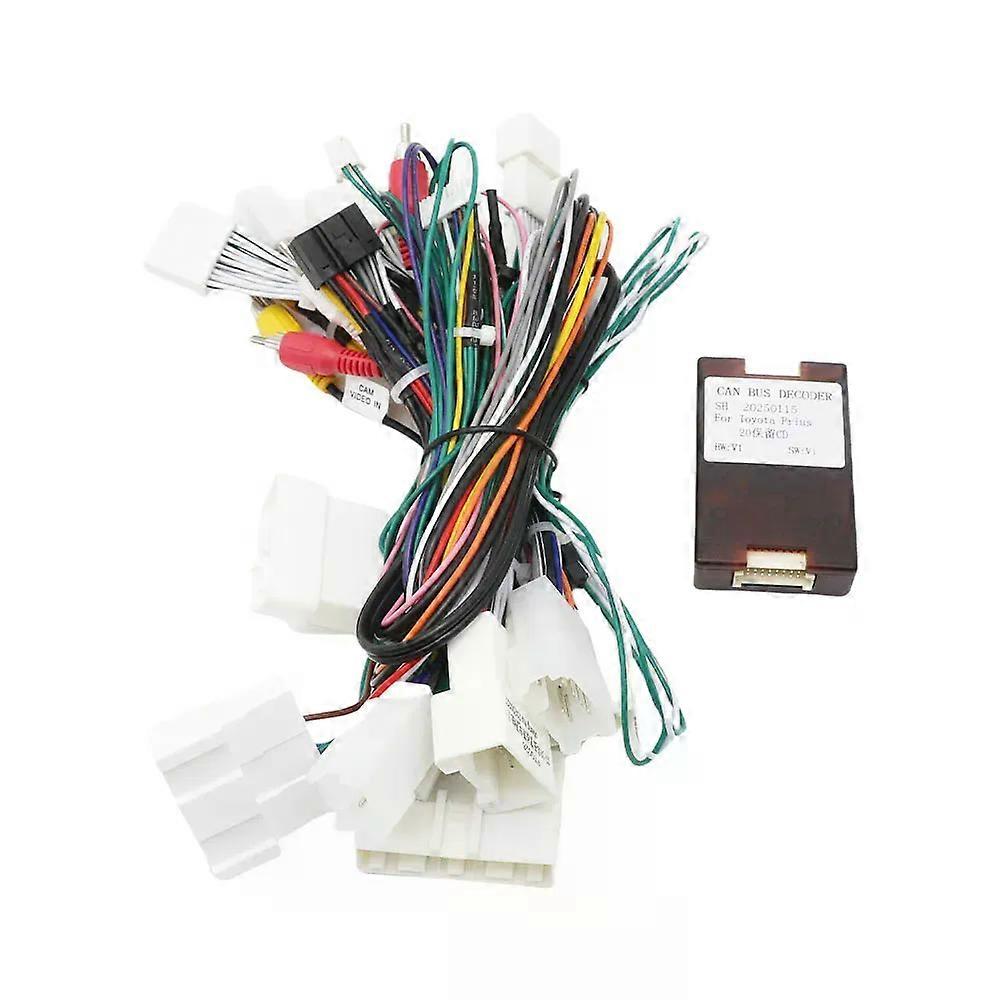 Car 16pin Wiring Harness Adapter Canbus Box Decoder For Toyota Prius 20 Android Radio Power Cable