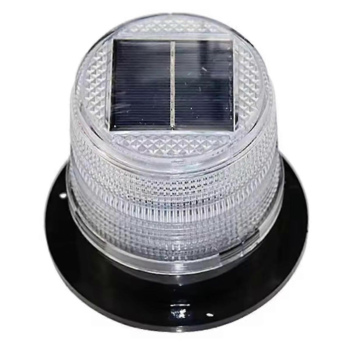 Solar Magnetic Flash Warning Light - Wireless Strobe for Car, Truck Roof Beacon with Night Flashing Feature & Battery