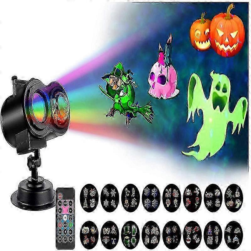 16 Colorful Patterns LED Projector Light Water Wave Effect Remote Control Waterproof for Holiday Party Decor