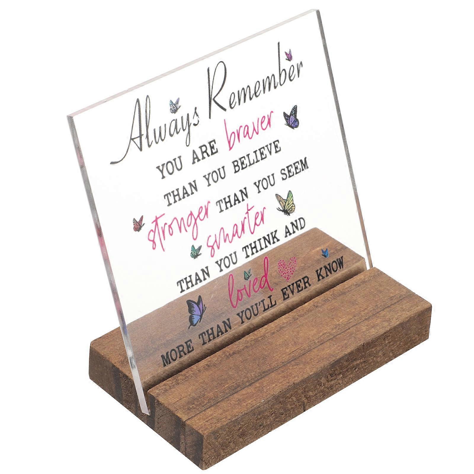 Encouragement Table Sign Office Desk Sign Motivational 3Pcs Acrylic Decor