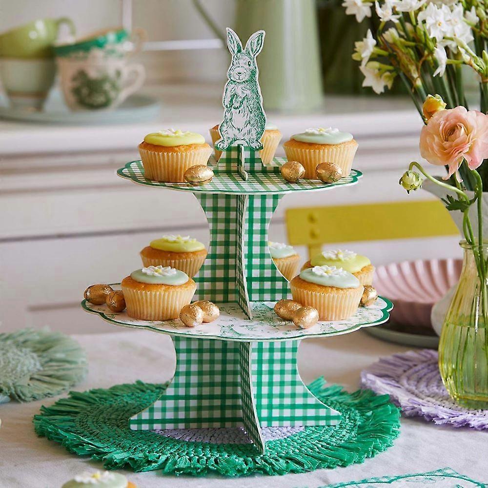 Playful Pierre Green Reversible Cake Stand
