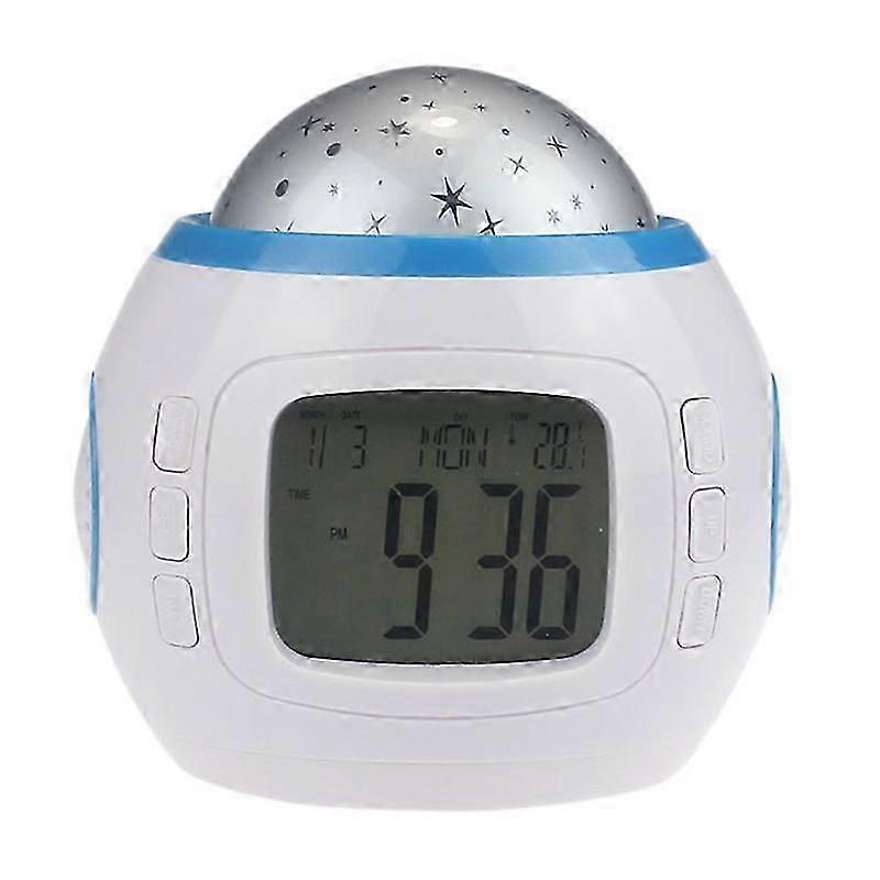 Starry Sky Projection Alarm Clock Birthday Gift Toy Children Sleep Alarm Clock Small Night Color Light