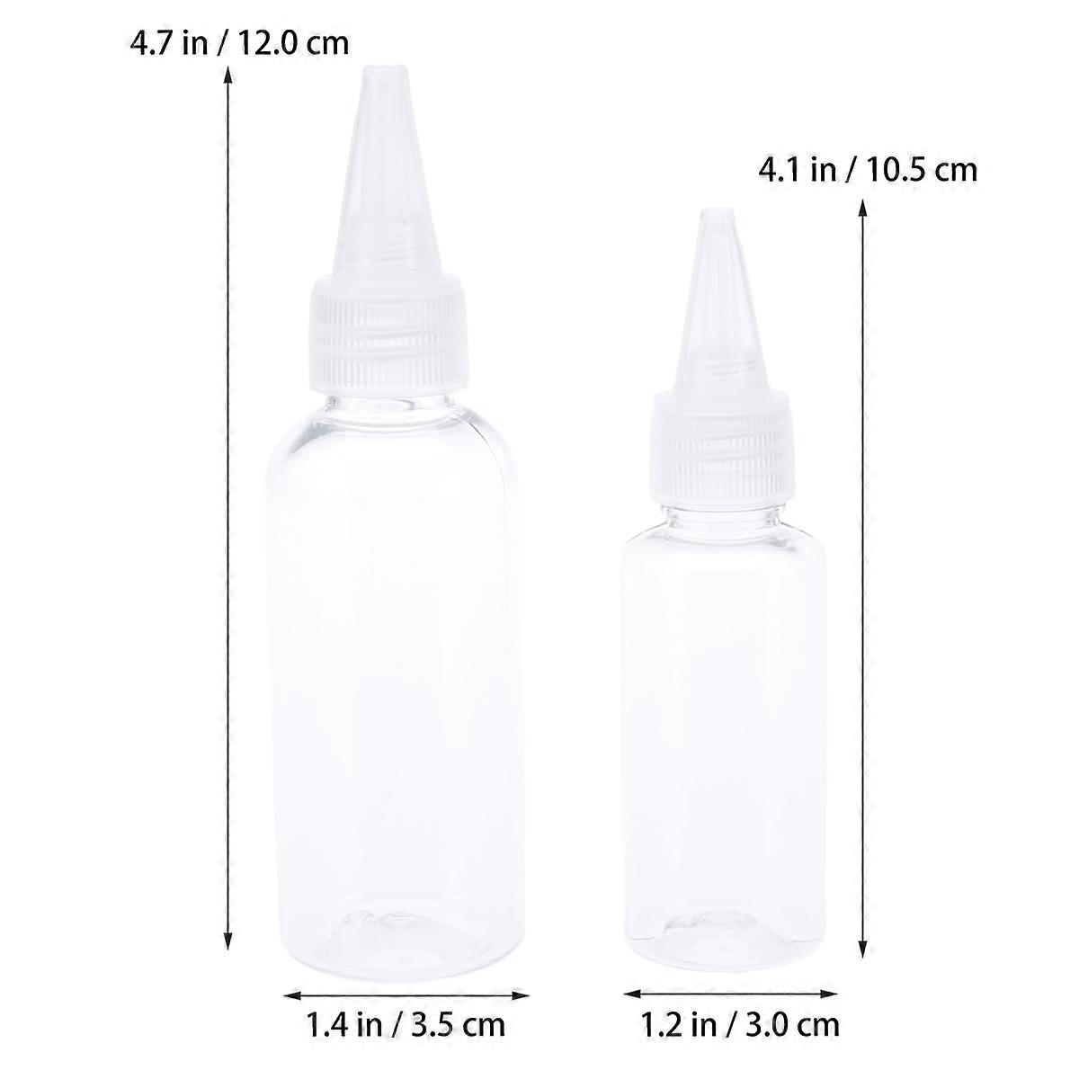 Cream Squeezing Bottle Plastic Storage Containers for Kitchen Use and Home Storage Transparent Square Shape with Sealing and Squeezing Function 6Pcs