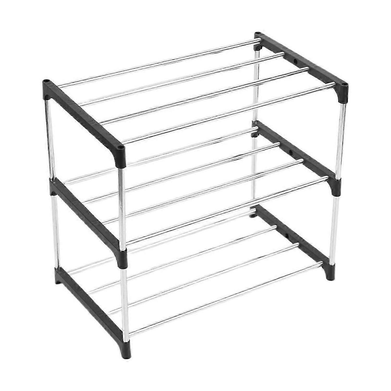 Stackable Small Shoe Rack, Saving Storage and Organization (3-Tier)