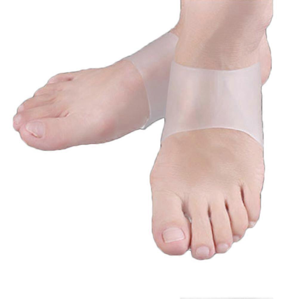 Orthopaedic Inserts for Footwear Arch Pads for Daily Wear White Sebs Elastic Gel Pad for Reduction 1 Pair