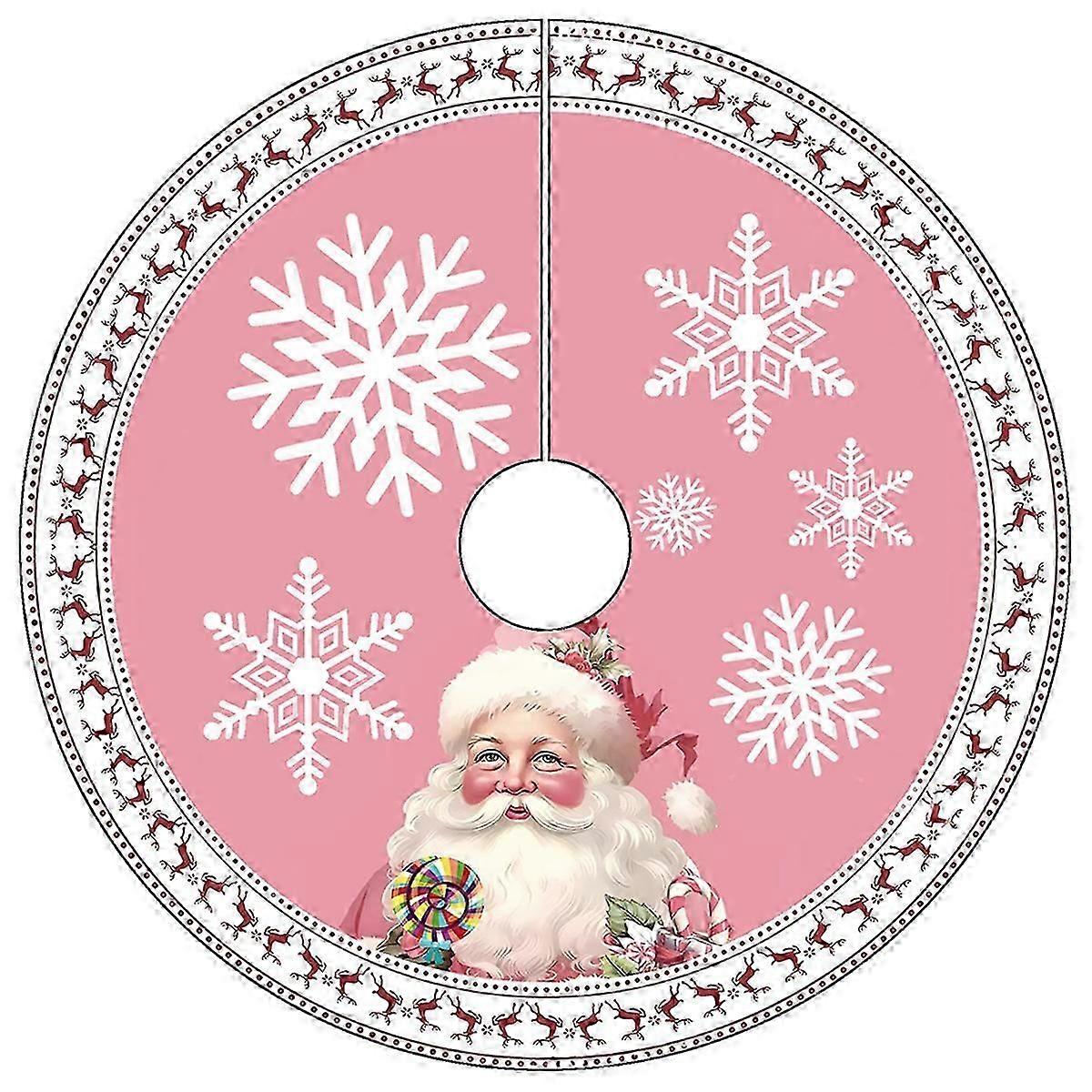 Skirt Xmas Snowflake Santa Claus Elk Noel Tree Decor