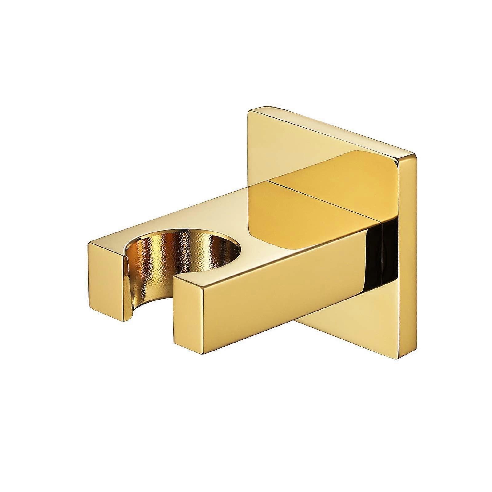 Brass Handheld Shower Head Holder Wall Mounted Bracket Square Design, Available in Many Colors Including Titanium Gold