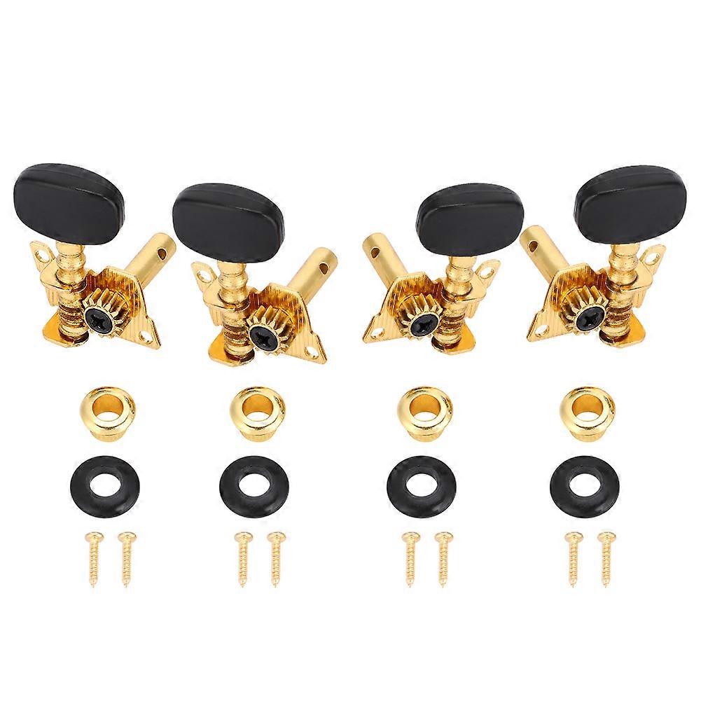 2L2R Bouton noir Doré Bady Style classique Ukulélé Mécaniques Têtes Ukulélé Pièces de bricolage
