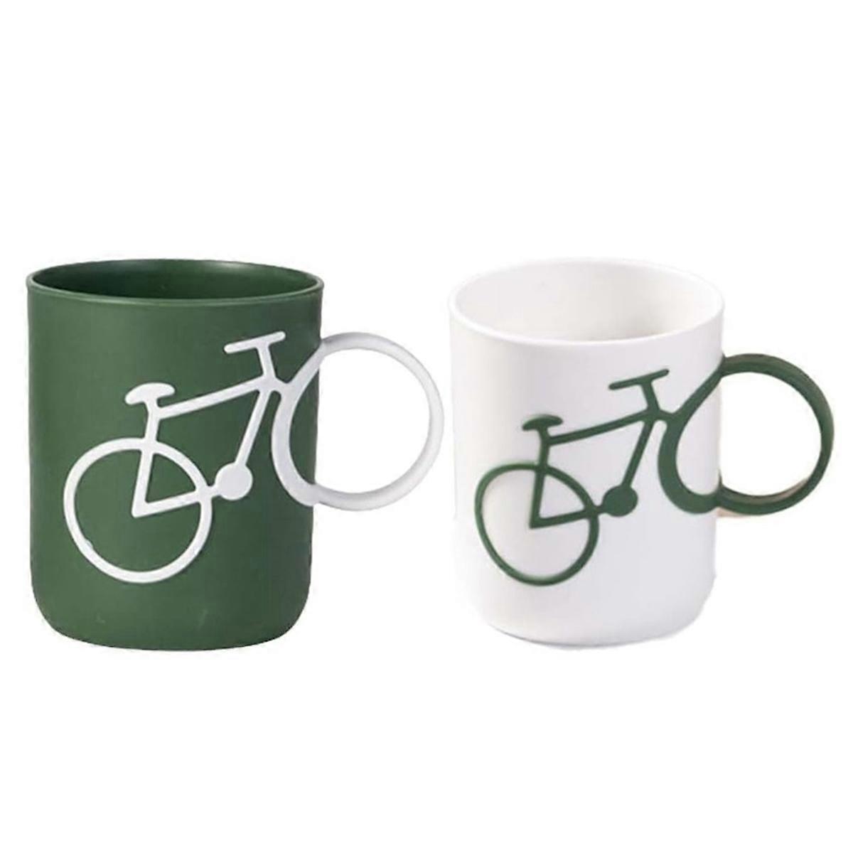 Creatives Bicycle Toothbrush Cup, Mouthwash Cup 2 Pack