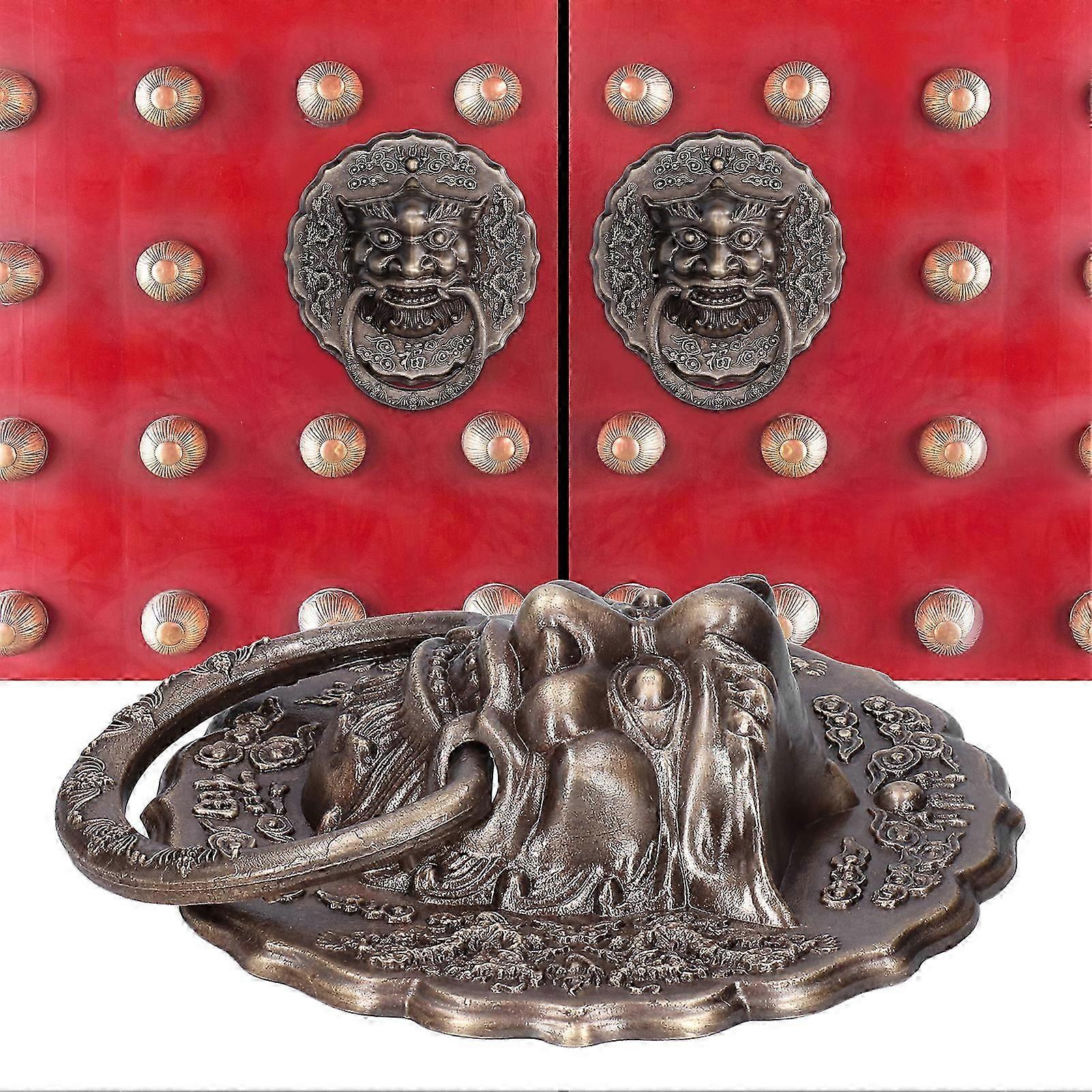 Door Ring Knocker Antique Brass Double Door Pull Ring Handle Hardware Fitting Door Accessory