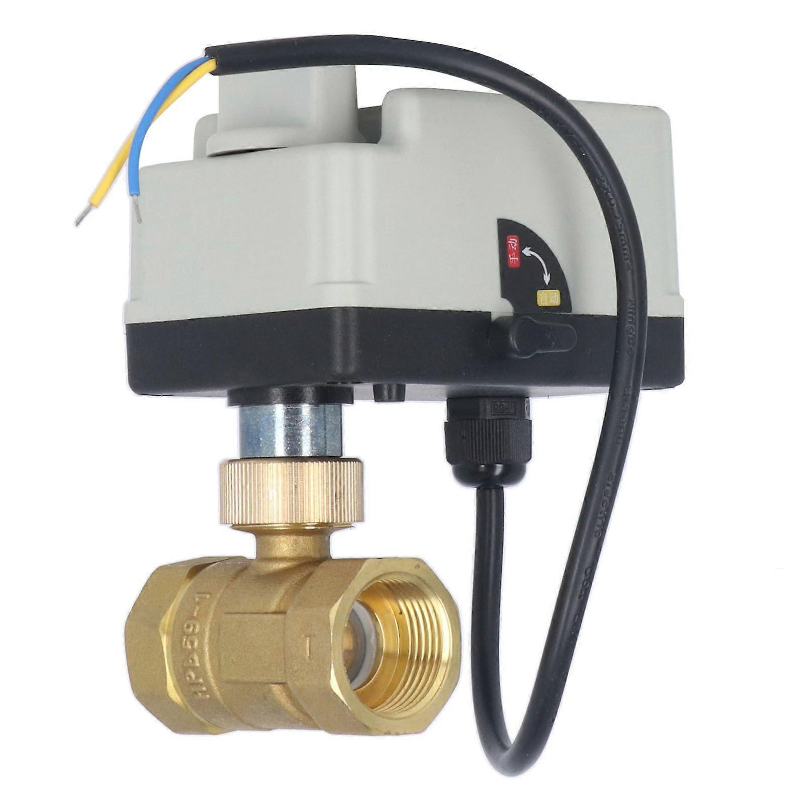 Normally Closed Motorized Ball Valve IP54 Brass Body ABS Shell 2 Way Electrical Ball Valve DC1224V DN20 3/4in
