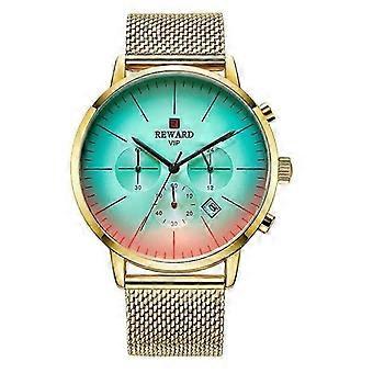 Récompense Mode Hommes Montres-Bracelets Montres D'affaires De Luxe Date Chronographe Étanche Sport Cristal Verre Montres-Bracelets Pour Hommes