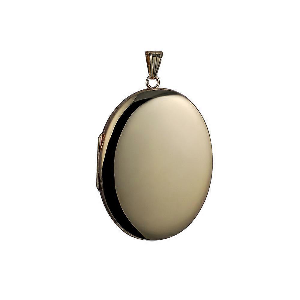 9ct Gold 45x35mm plain oval Locket