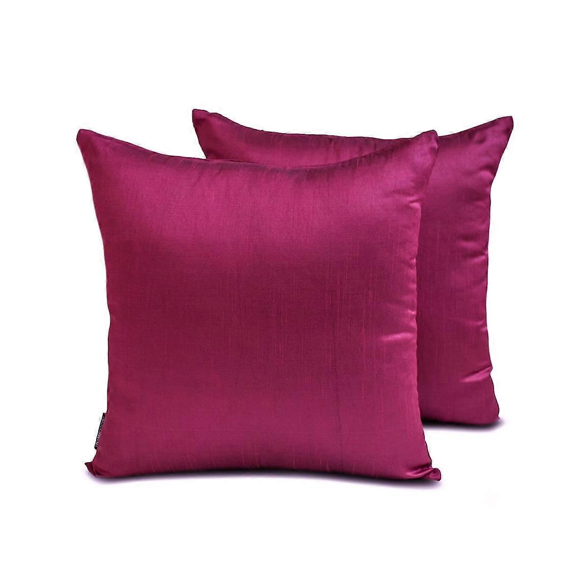 HomeCentric Decorative Lumbar Pillow Cover Magenta Pack of 2, 12