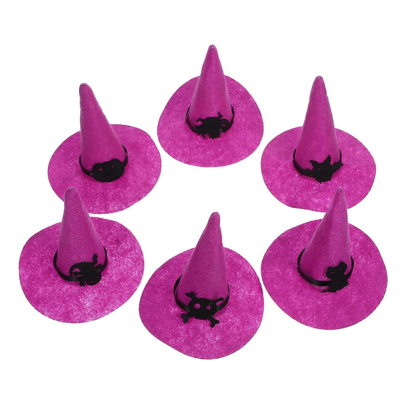 DIY Halloween Witch Hats Felt Set with 24Pcs in Assorted Colors