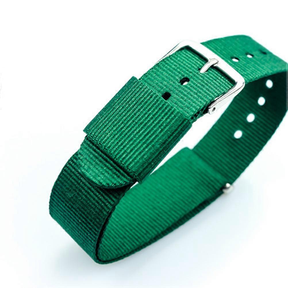 Green Nylon Braided Watch Strap Simple Replacement Band for Smartwatch