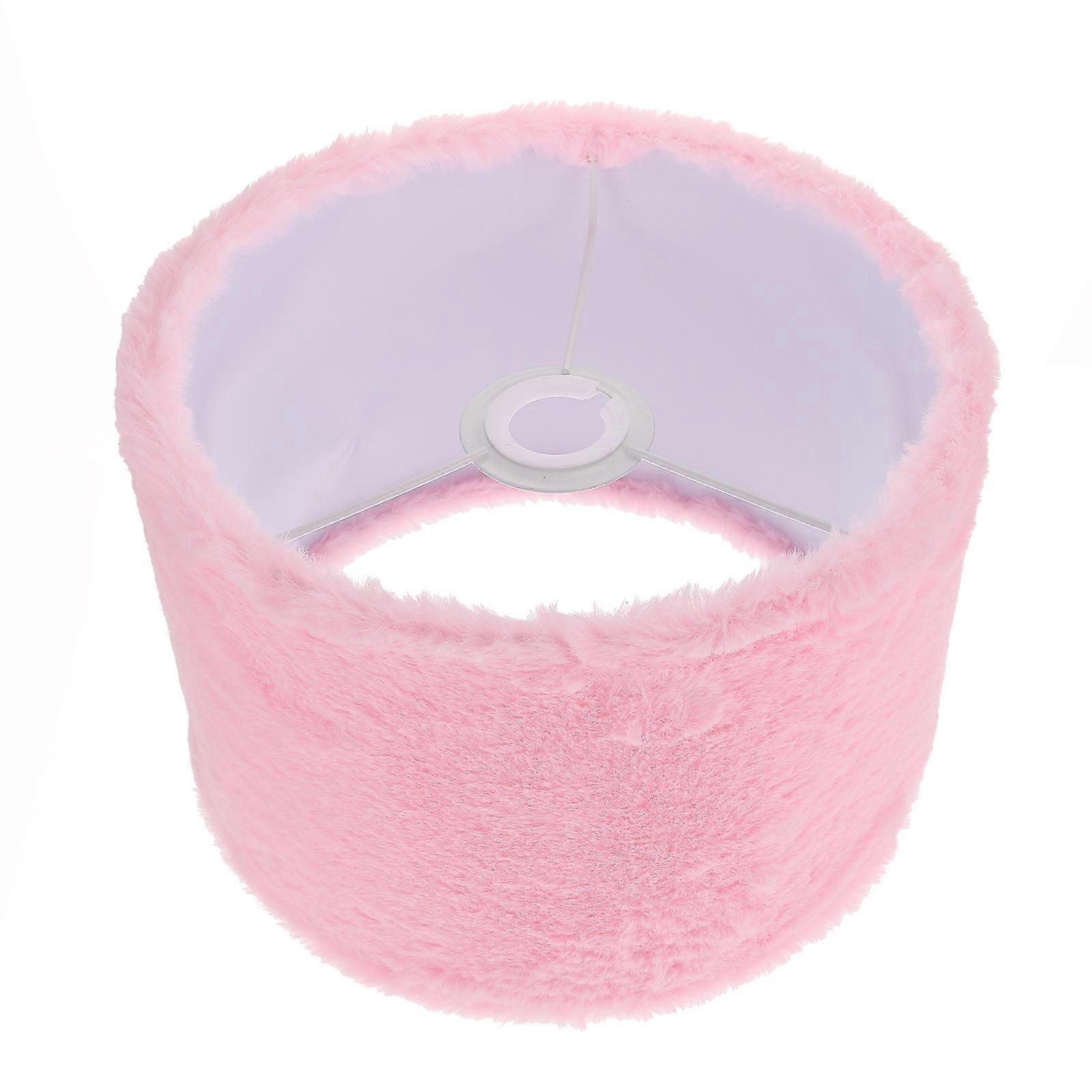 Lamp Shade Cover Plush Lampshade for Pendant Lamp 2Pcs Pink Set