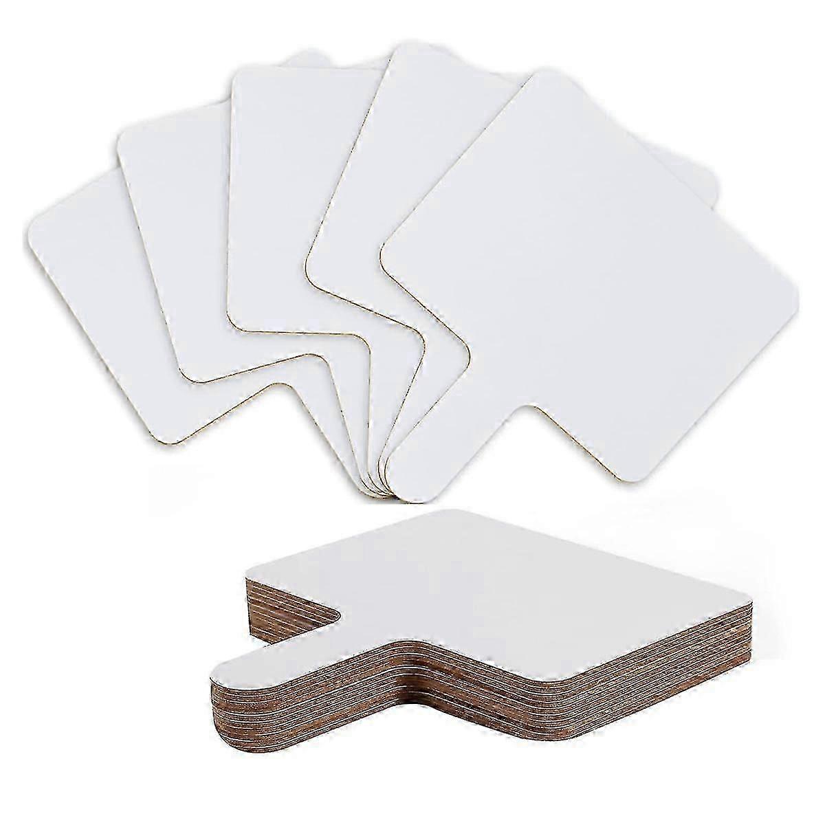 10Pcs 9.6X8Inch Dry Erase Answers Paddle, Handhold Wooden White Board Double Sided Dry Erase Answer Edition 0905 2025