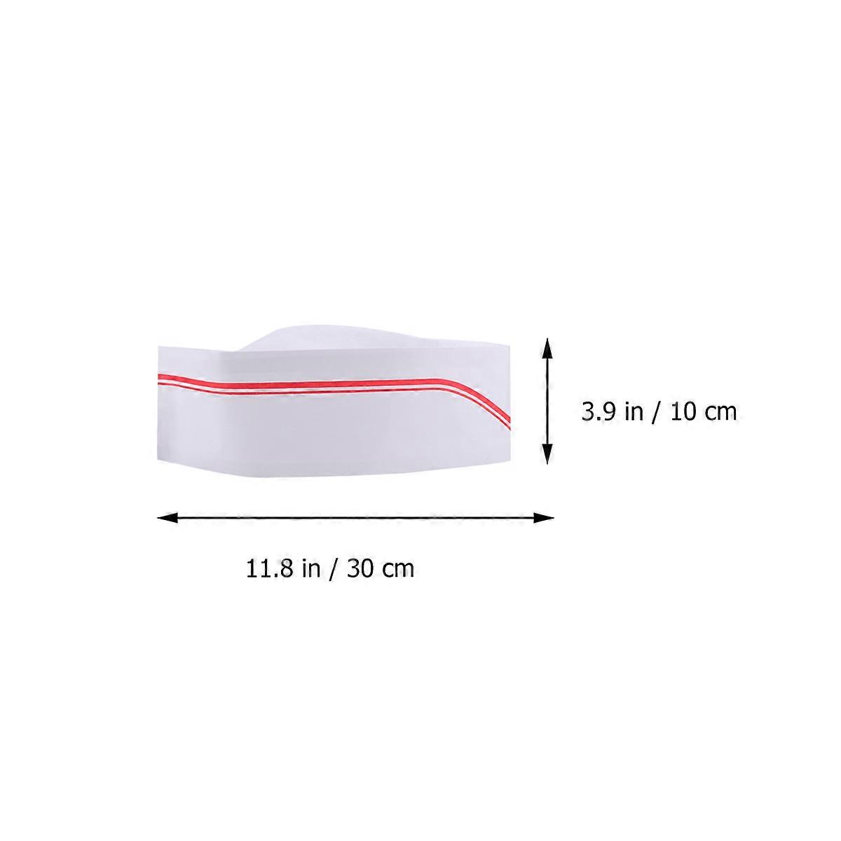 Disposable Chef Cap 50Pcs Red Durable Long-Use Chef Hat for Cook Comfort