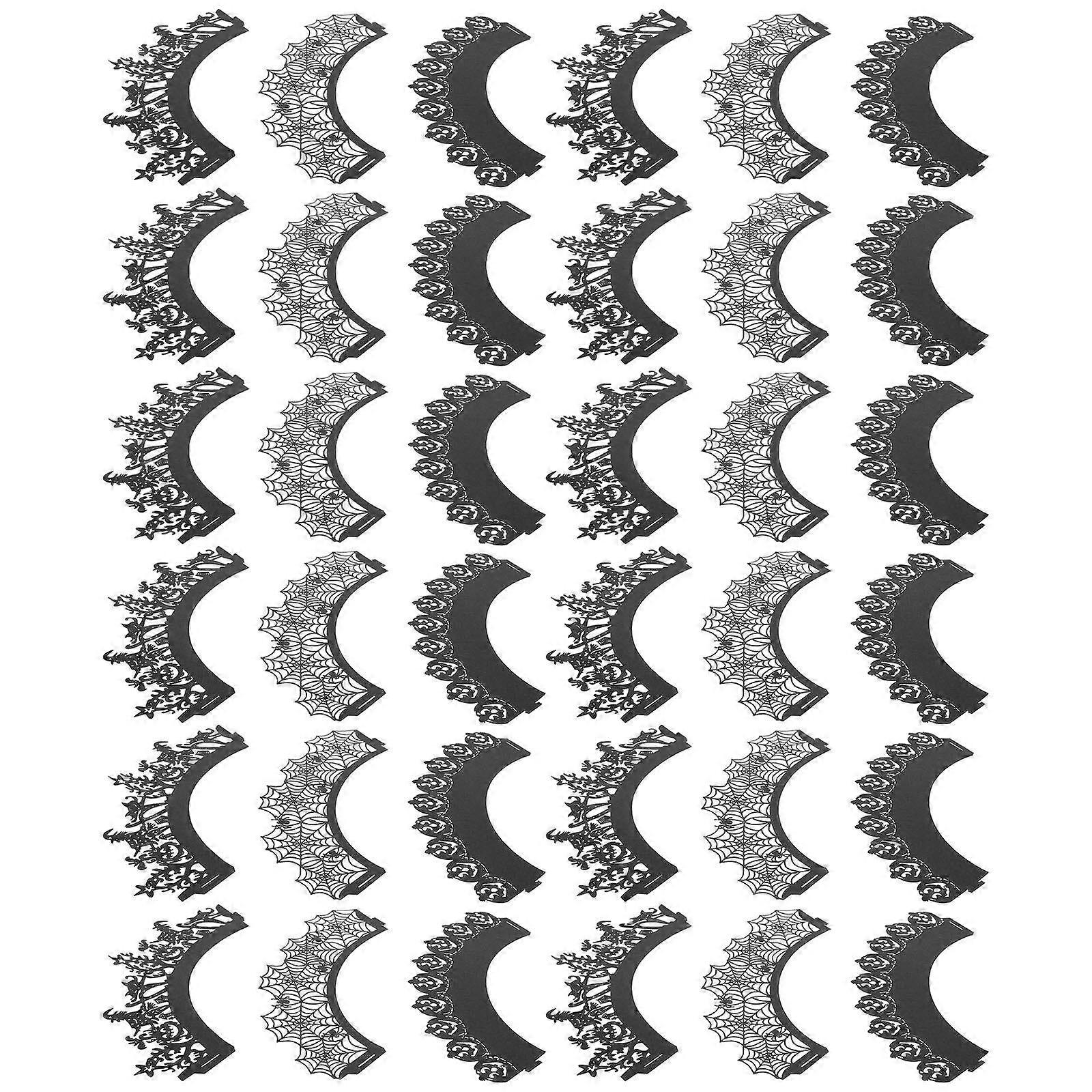 Cupcake Decoration 72 Pcs Halloween Paper Wrappers For Party Decoration With Mixed Style Design
