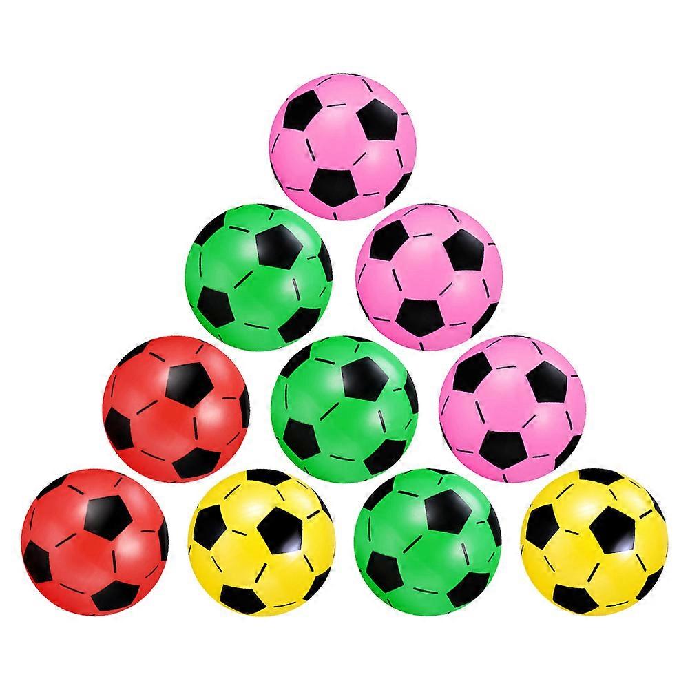 Inflatable Soccer Toys For Kids 20 Pcs Assorted Color Perfect For Beach Outdoor School Playground Activities Durable Fun