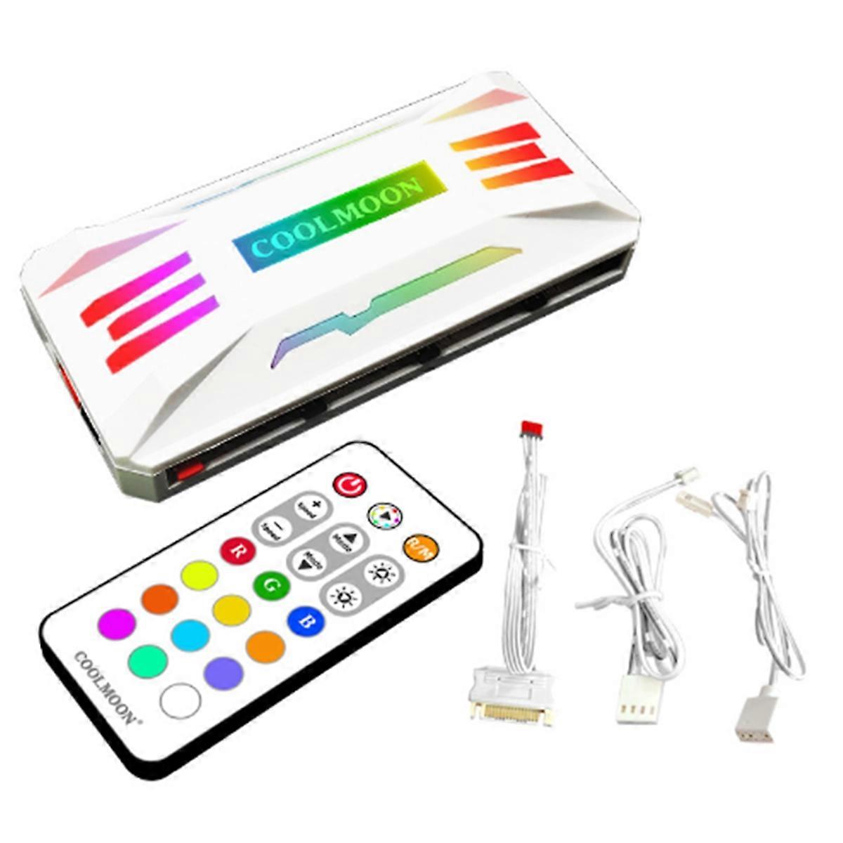 RGB Controller 4Pin PWM 5V 3Pin ARGB Cooling Fan Smart Remote Control for Computer PC Case Chassis Radiator