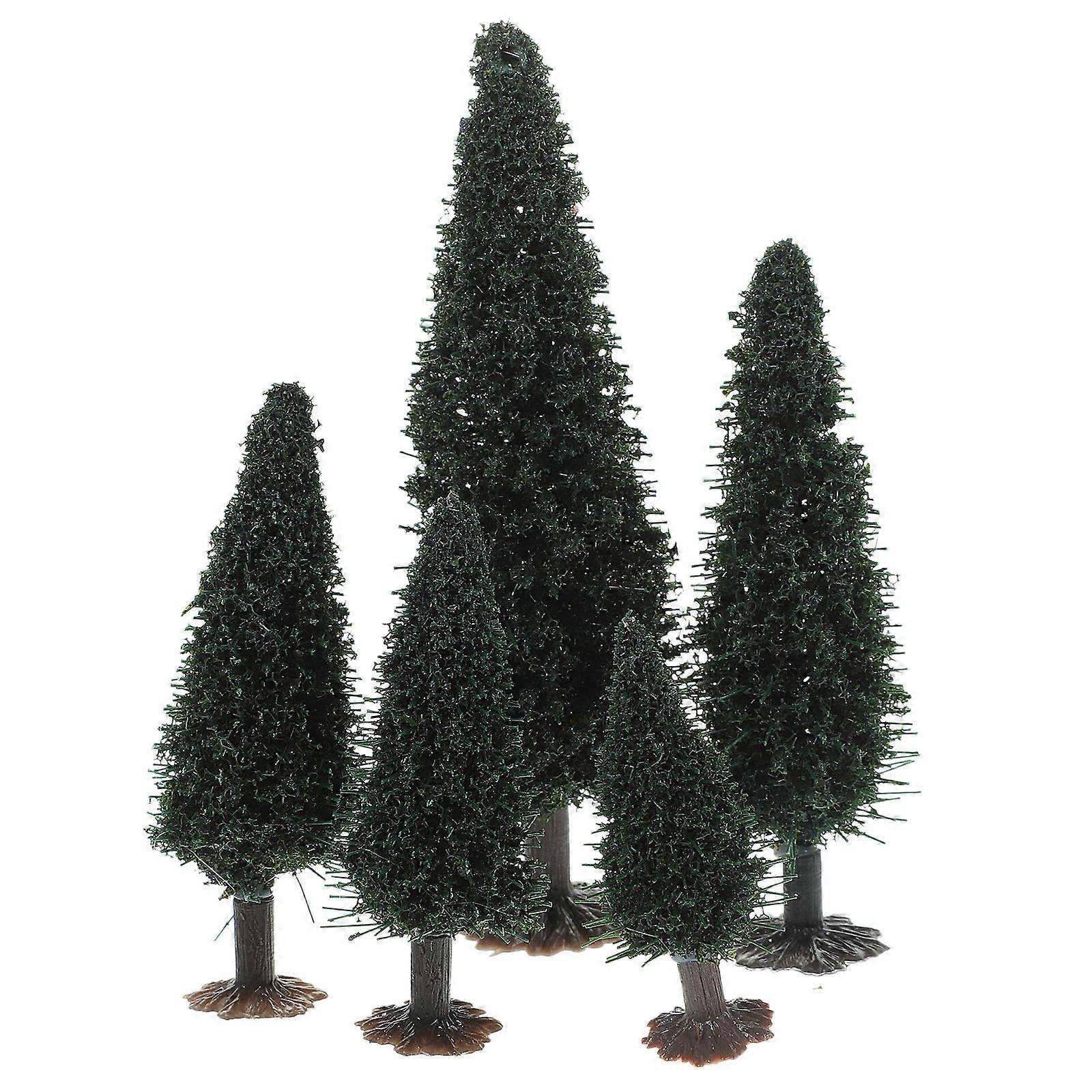Mini Tree-like Ornaments For Architectural Models In Green Color 30Pcs For Scene Layout