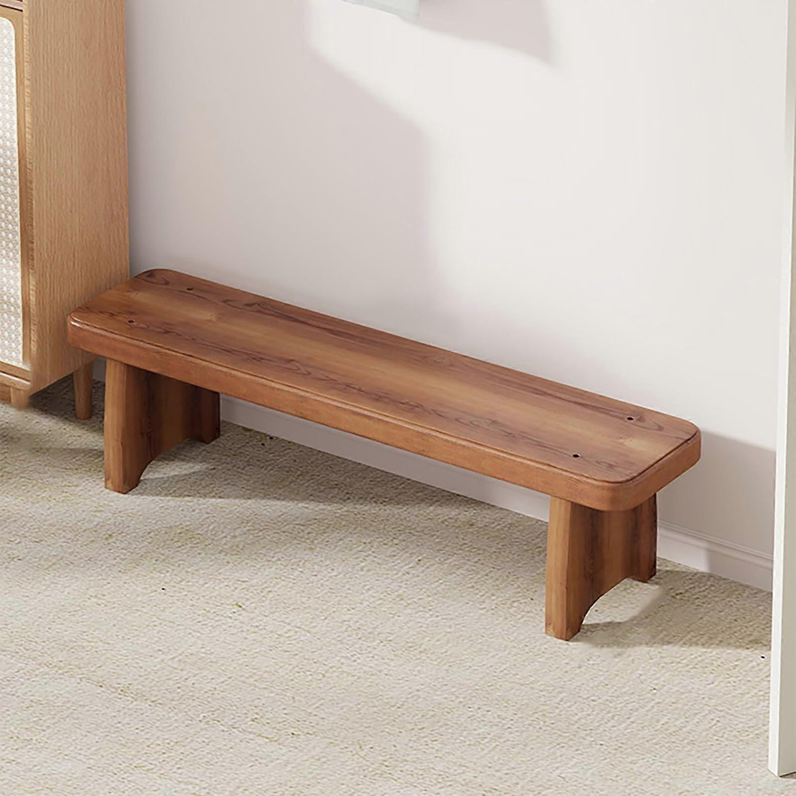 Solid Wood Entryway Bench 120x20x15cm 2Seater Modern Entry Bench Indoor Kitchen Table Bench Dining Rooms