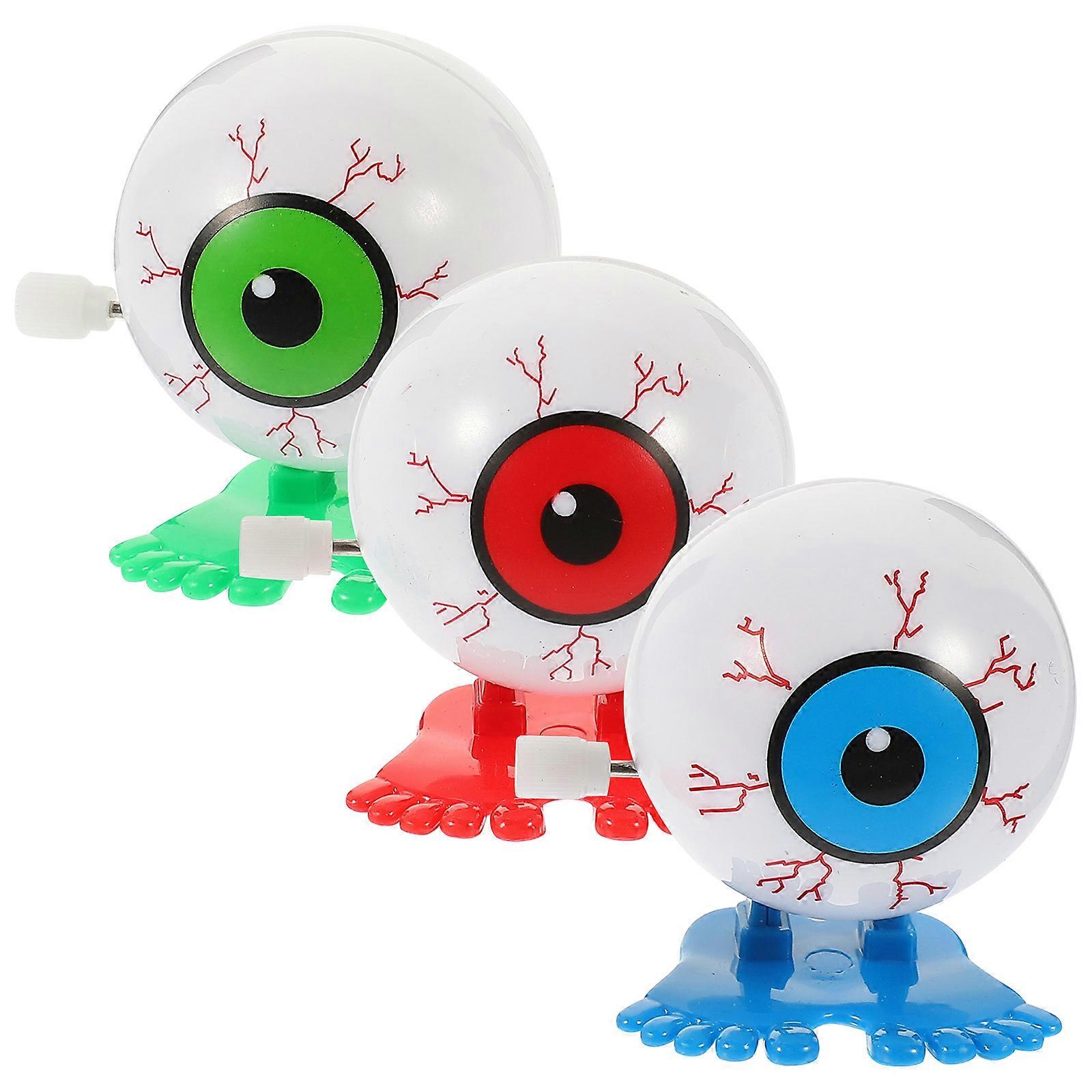 Wind Up Toy Kids Clockwork Plaything with 12Pcs Eyeballs for Playing