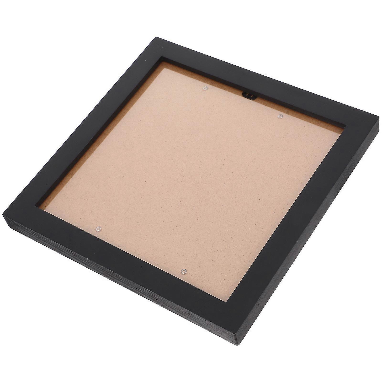 Wooden Shadow Box Frame for Storage Use 5Pcs Black Square Photo Display Frames