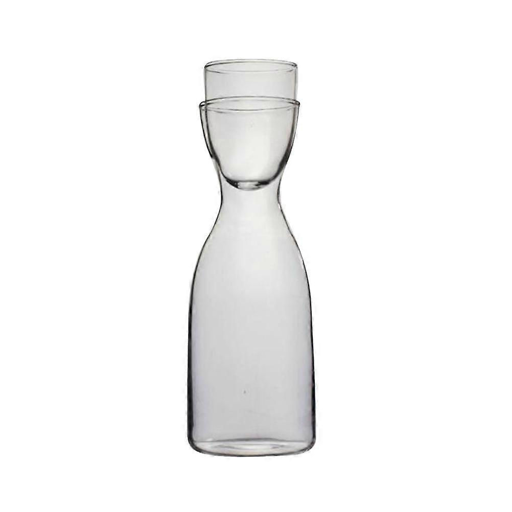 Glass Bottle Milk Pot Set for Drinking Use 2Sets Transparent Home Kitchen