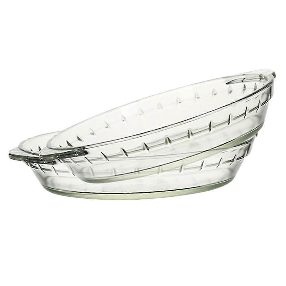 Lämmönkestävä lasilevy tarjoiluastiaan, 2 kpl läpinäkyvä tarjotin