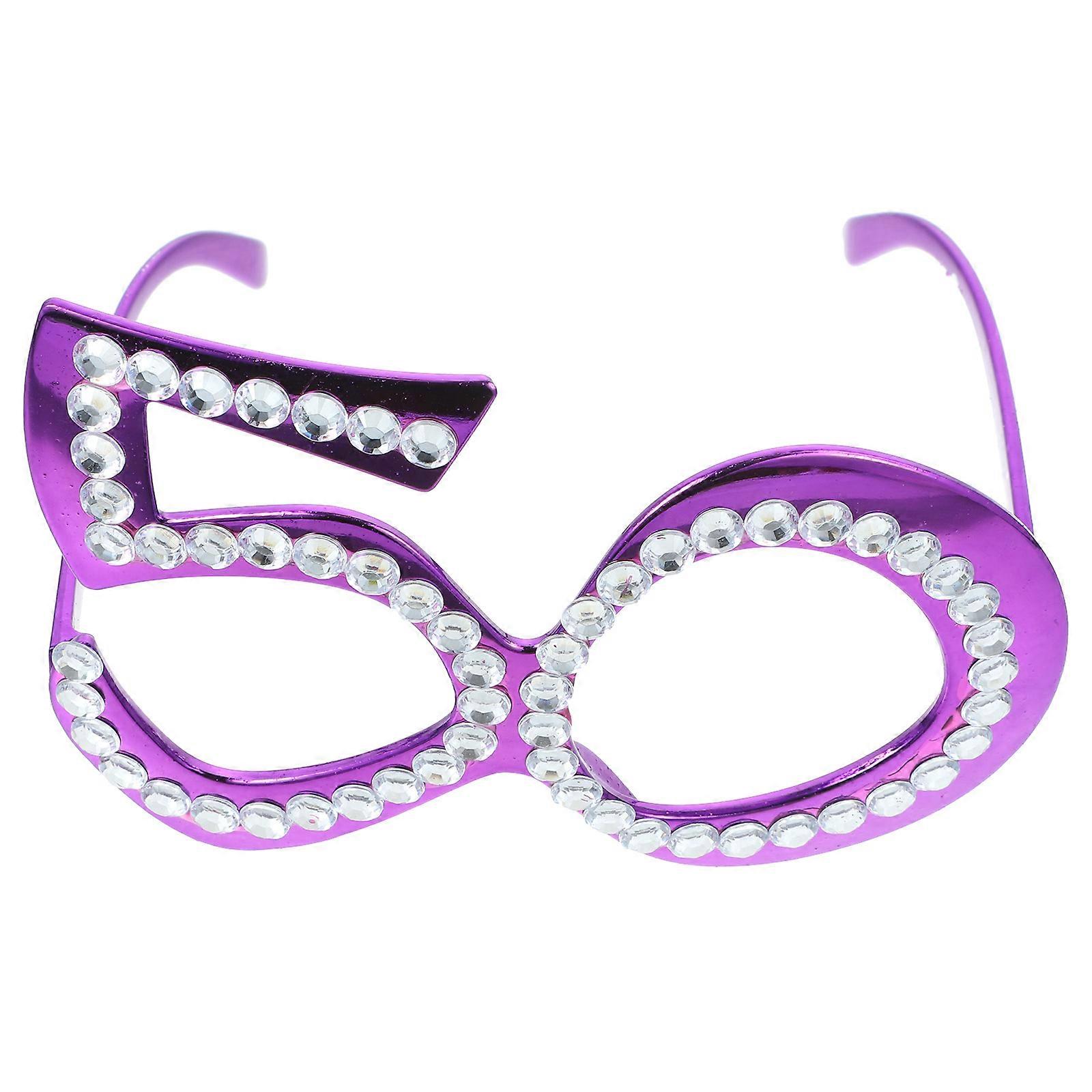 Eyeglasses 50th Birthday Glasses for Decor 1Pair Plastic