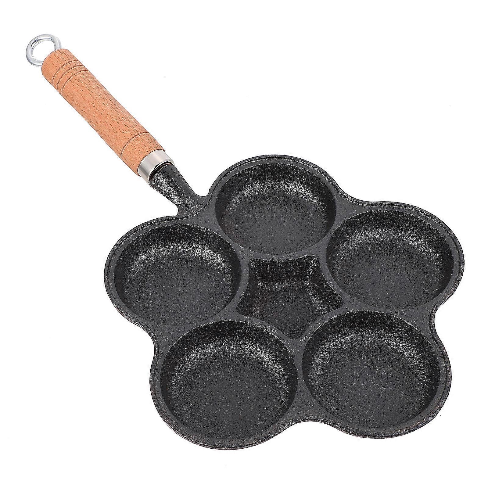 Five-Hole Egg Frying Pan for Kitchen Use 2Pcs Non-Stick Omelette Pancake Pot