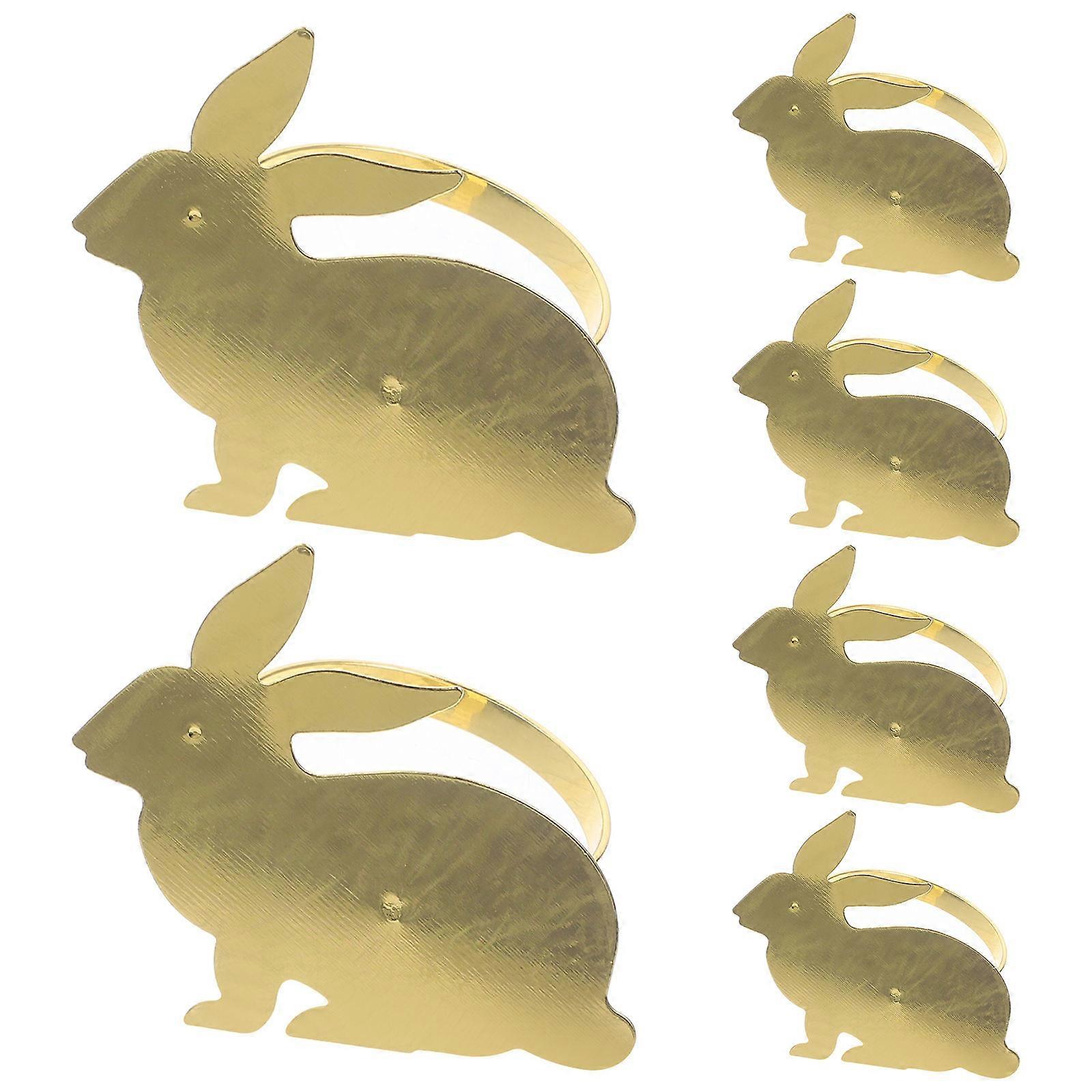 Easter Style Bunny Napkin Buckles for Table Decoration 24Pcs