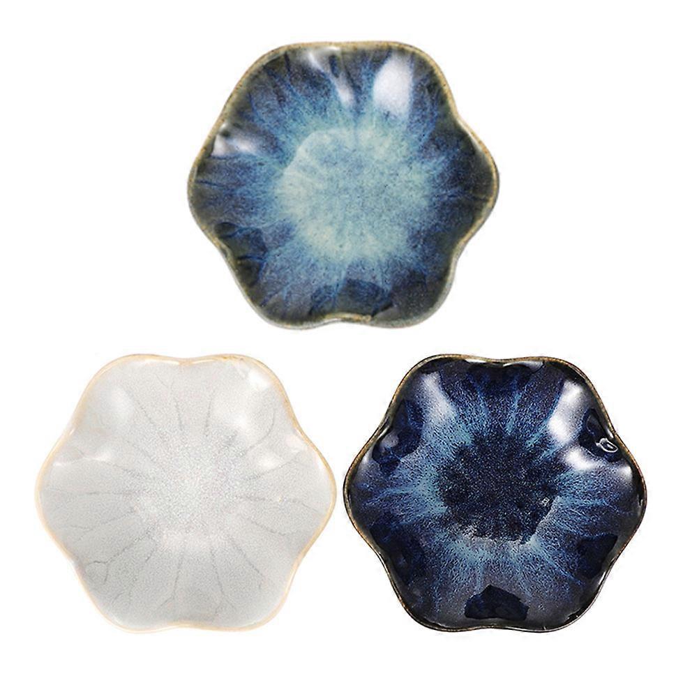 Kitchen Use Ceramic Appetizer Plates Sauce Dish Set of 6Pcs