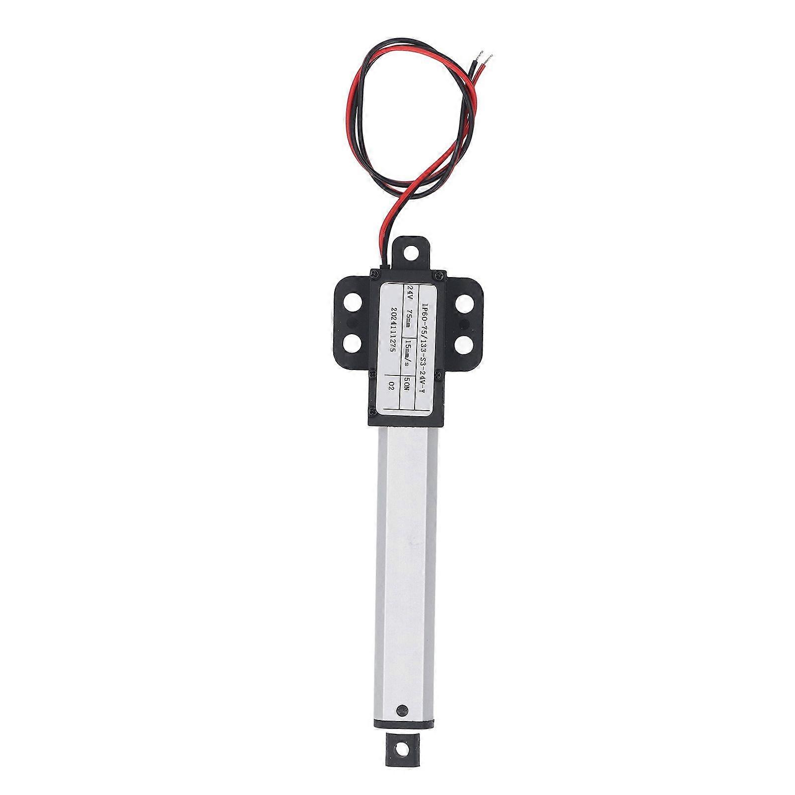 Mini Linear Actuator with Wings 24V DC Automatic Telescopic Electric Linear Actuator 15mm/s Speed 75mm Stroke 50N Thrust