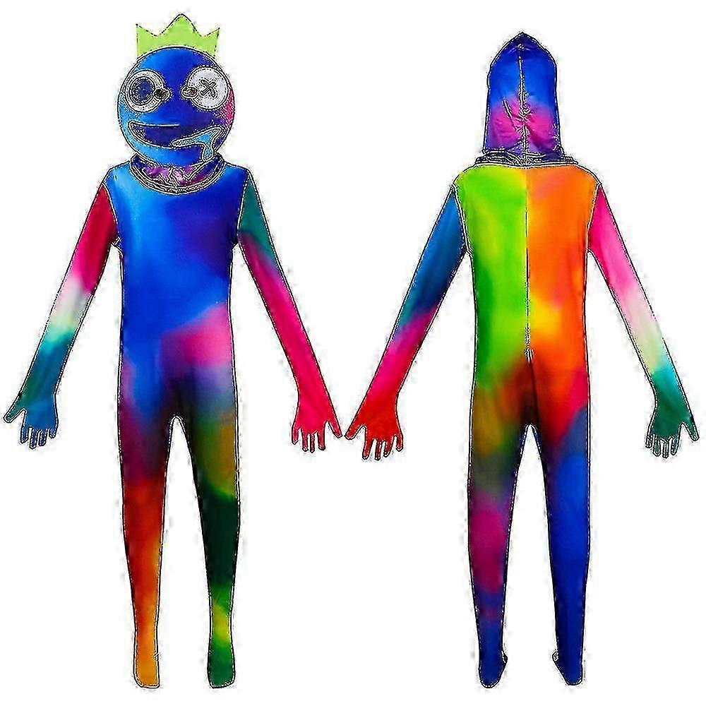 Mike Mike Rainbow Friends kostuum Kids Boys Blue Monster Wiki Cosplay Horror Game Halloween Jumpsuit Canival Birthday Party Kostuum J