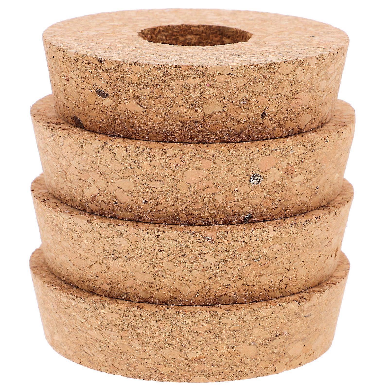 Khaki Hydroponic Vase Cover 16 Pcs Wood Lids For Small Spaces With Simple Design Ideal For Bookshelf Arrangement