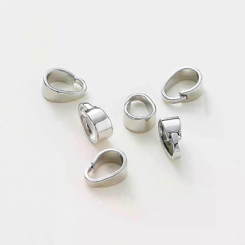 20pcs/lot 14K 18K Gold Color Pendant Pinch Bail Clips Melon Seeds Charm Clasps Connector Bulk For DIY Nacklace Making Findings