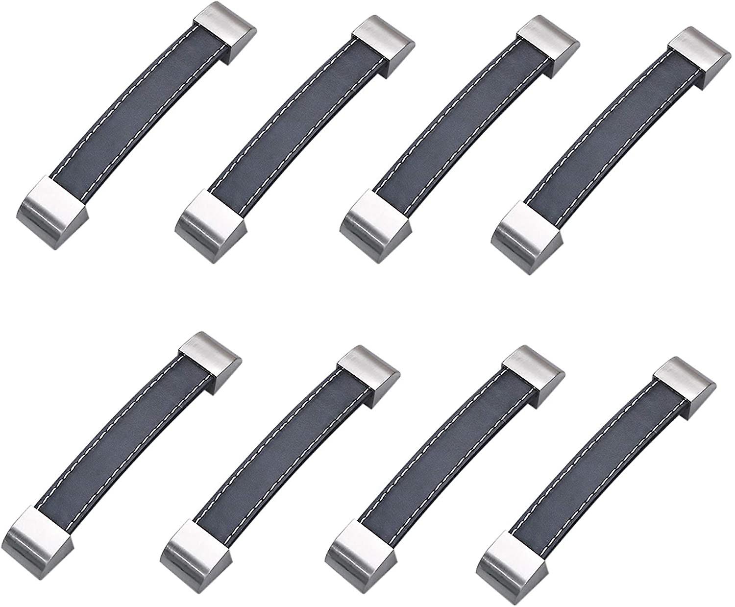8Pcs Cabinet Handle Drawer Door Pulls,Soft PU Leather Cabinet Handle for Doors Cupboard Cabinets