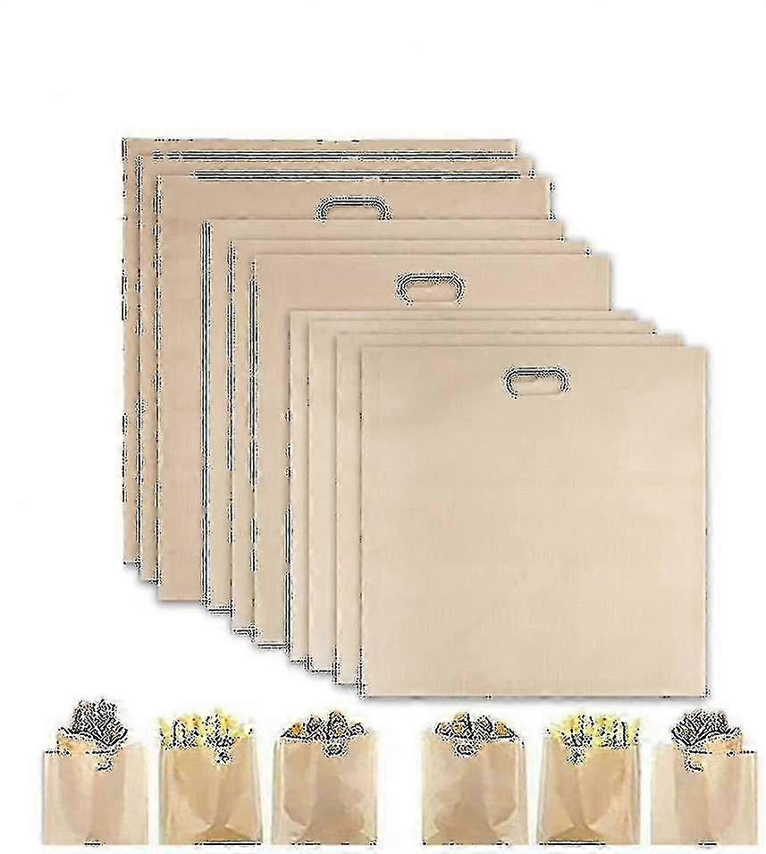 حقيبة محمصة قابلة لإعادة الاستخدام ، غير لزجة قابلة للغسل ، كل عبوة من 10 أكياس محمصة Haoyi