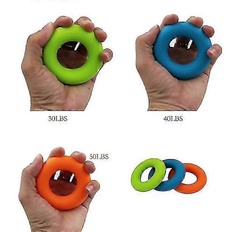 For 3pcs Trainer Hand Grip Forearm Strength Gripper Power Exerciser