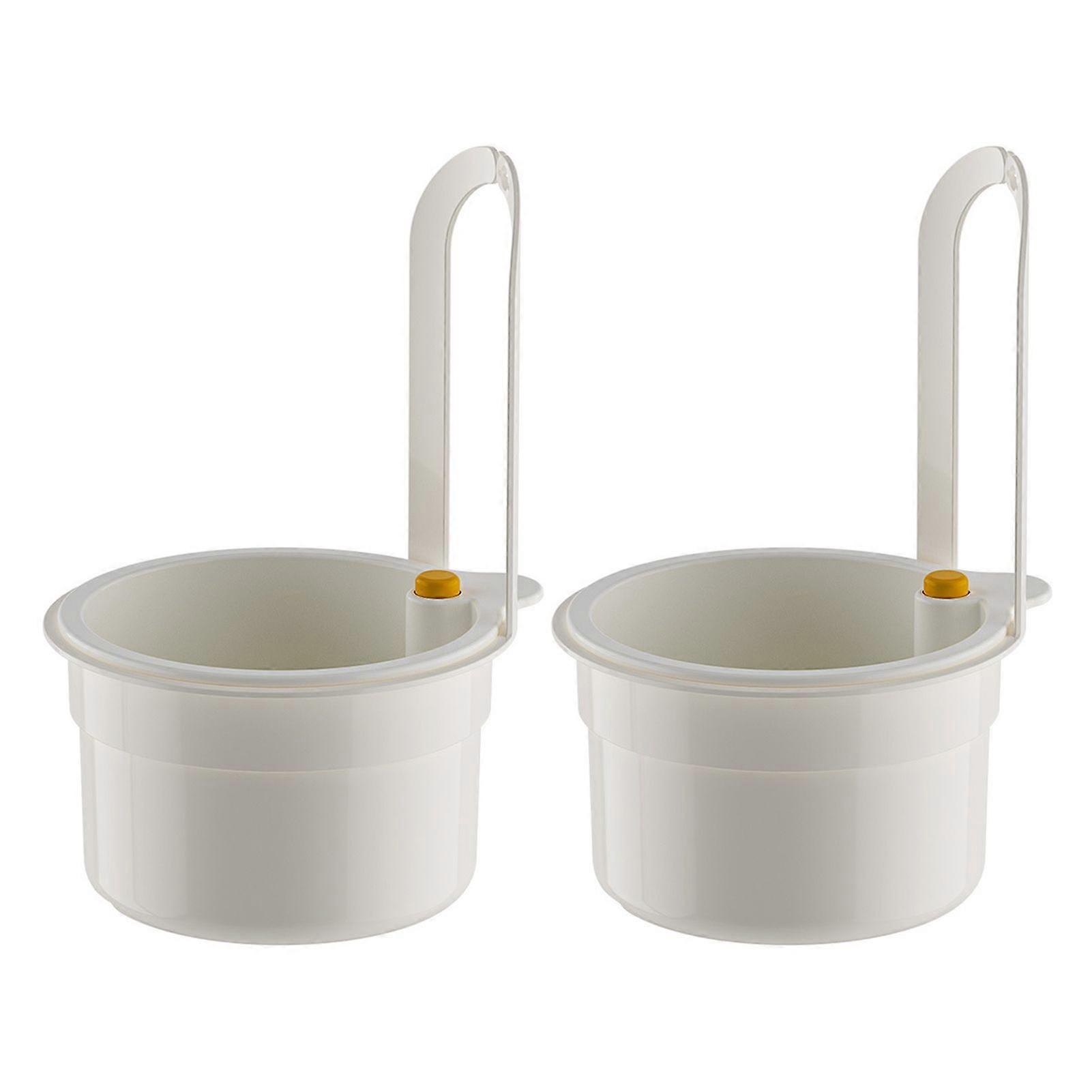 2Pcs Sink Strainer Baskets Universal Easy to Install Self-Cleaning Automatic Dumping Kitchen Draining Baskets Sink Trash Catcher